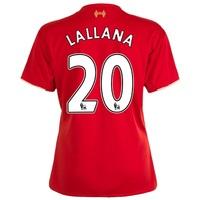 Liverpool Home Shirt 2015/16 - Womens Red with Lallana 20 printing