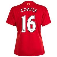 Liverpool Home Shirt 2015/16 - Womens Red with Coates 16 printing