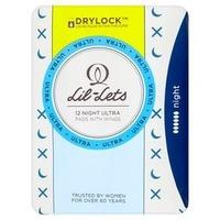 lil lets drylock night ultra pads with wings 12s