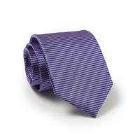 Lilac Navy Narrow Stripe Silk Tie - Savile Row