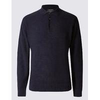 Limited Edition Pure Cotton Textured Slim Fit Jumper