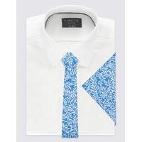 limited edition floral print tie pocket square set