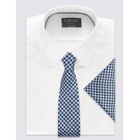 Limited Edition Pure Silk Checked Tie & Pocket Square Set