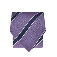 Lilac With Navy Stripe 100% Silk Tie