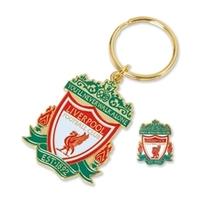 liverpool fc badge and key ring set