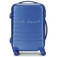 little marcel bloc mens hard suitcase in blue