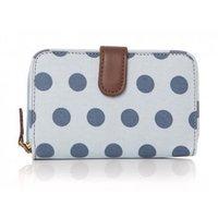 lisa buckridge dotty blue oilcloth wallet