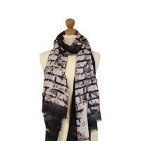 liza scarf pink bricks