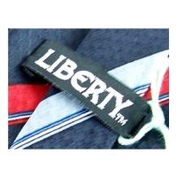 Liberty - Silk Diagonal Black, Grey and Red Stripe Tie - Size: One size - Multi-coloured