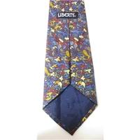 Liberty Red and Blue Mythical Creature Printed Designer Silk Tie