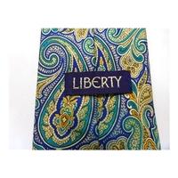 Liberty Paisley Silk Tie in Purple and Aquamarine