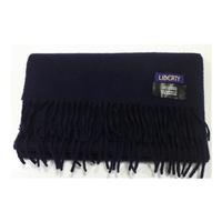Liberty One Size 100% Cashmere Midnight Blue Scarf With Fringing