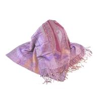 Lilac, Saffron & Shiraz - Paisley Weave - Shawl Scarf