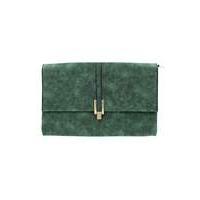 Lizzie lee suede effect fold over clutch