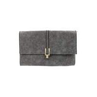 Lizzie lee suede effect fold over clutch