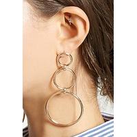 Linked Drop Hoop Earrings