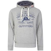 Liberty Falls printed pullover hoodie in light grey marl - Tokyo Laundry