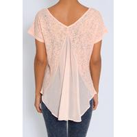 Light Pink Drape Back Top