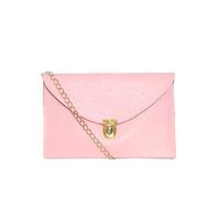 Light Pink PU Envelope Clutch Bag