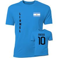 lionel messi argentina flag t shirt blue