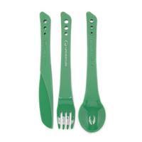 Lifeventure Ellipse Knife, Fork and Spoon Set, Green