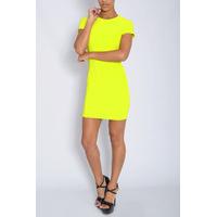 Lime textured Bodycon Dress