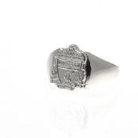 liverpool fc silver plated crest ring small