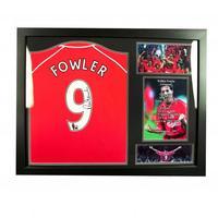 liverpool fc fowler signed shirt framed