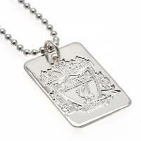Liverpool F.C. Silver Plated Dog Tag &amp;amp; Chain