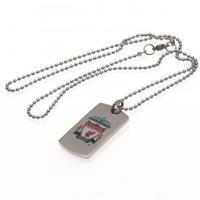 Liverpool F.C. Colour Crest Dog Tag &amp;amp; Chain