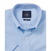 Light Blue Classic Fit Short Sleeve Oxford Shirt S Short Sleeve - Savile Row