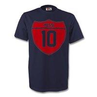 lionel messi barcelona crest tee navy