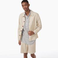 Linen Coach Jacket - Dry Sand