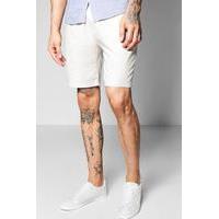 Linen Mix Chino Shorts - stone