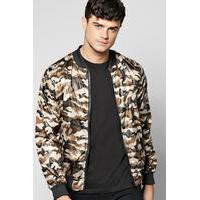 Lightweight Camo Bomber - khaki