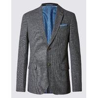 Limited Edition Basket Weave Cotton Linen Blend Jacket