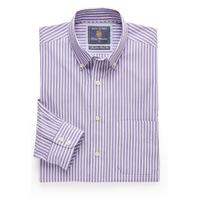 Lilac Bengal Stripe Button Down Collar Cotton Shirt