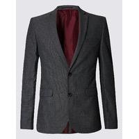 Limited Edition Grey Checked Modern Slim Fit Jacket