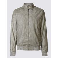 Limited Edition Linen Blend Bomber Jacket with Stormwear