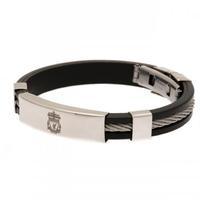 Liverpool F.C. Silver Inlay Silicone Bracelet