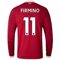 Liverpool Home Shirt 2017-18 - Long Sleeve with Firmino 9 printing, Red