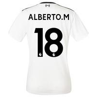 Liverpool Away Shirt 2017-18 - Womens with Alberto.M 18 printing, Black