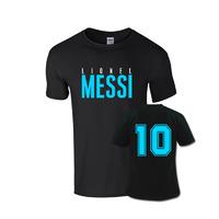 lionel messi front name t shirt black