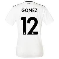 Liverpool Away Shirt 2017-18 - Womens with Gomez 12 printing, Black