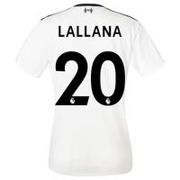 Liverpool Away Shirt 2017-18 - Womens with Lallana 20 printing, Black