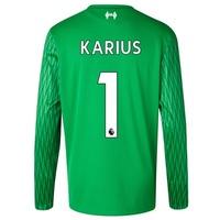 Liverpool Home Goalkeeper Shirt 2017-18 - Long Sleeve - Kids with Kari, Red