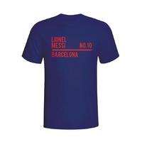 lionel messi barcelona squad t shirt navy kids