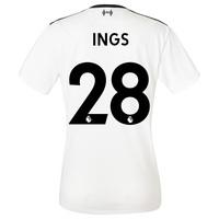 Liverpool Away Shirt 2017-18 - Womens with Ings 28 printing, Black