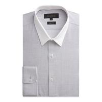 Limehaus Grey End on End Slim Fit Shirt 17 Grey