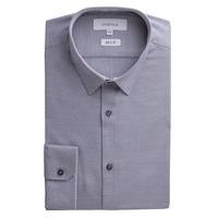 Limehaus Grey Micro Slim Fit Shirt 15 Grey